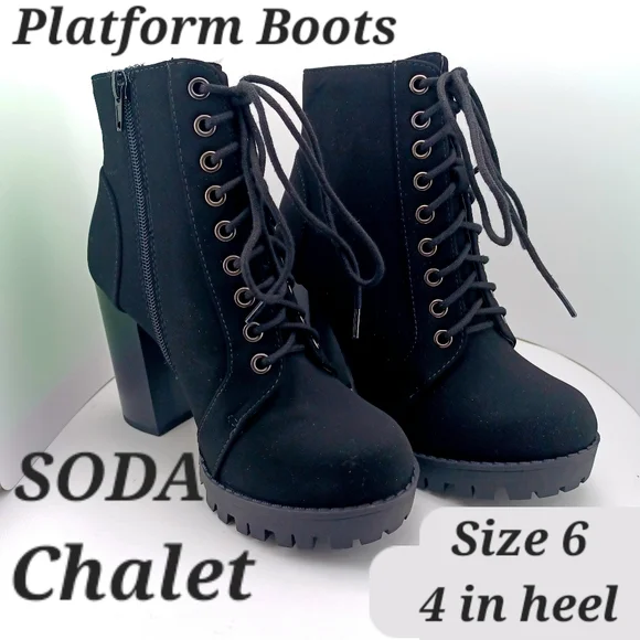 Soda Platform Boots, 4in heel size 6 in heel - Picture 7 of 7